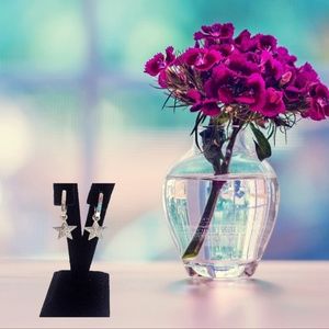 Silver dangling earrings